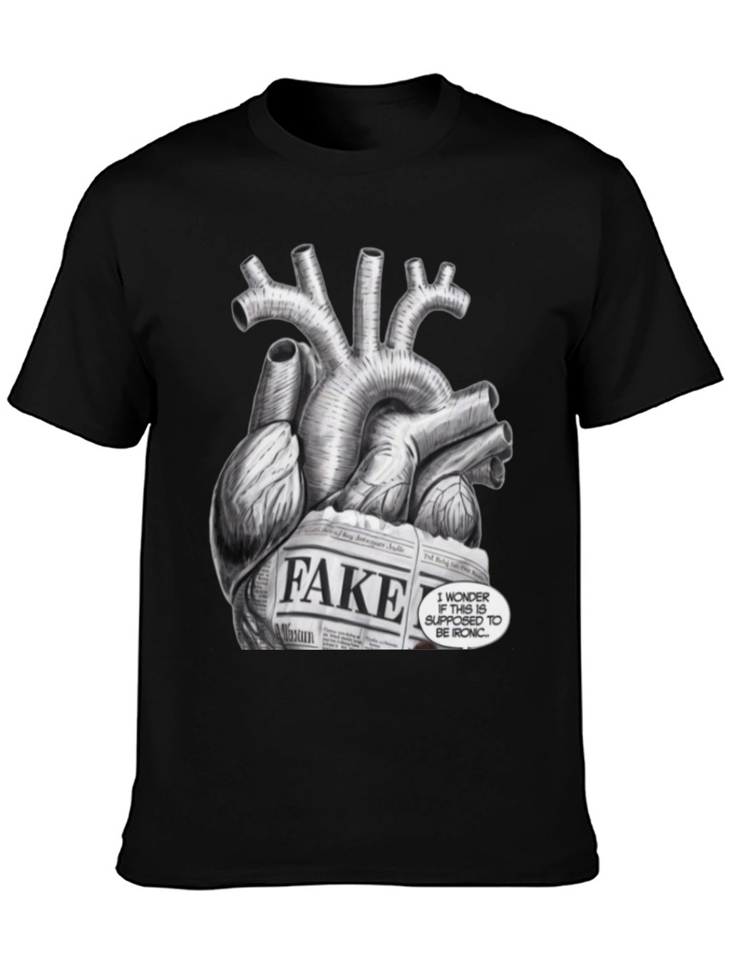 Ironic Heart Graphic T-Shirt