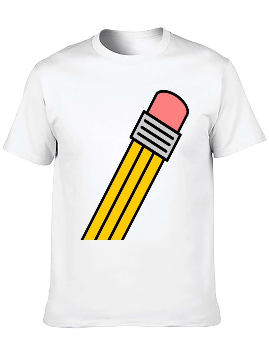 Pencil Graphic Tee - Black Cotton T-Shirt
