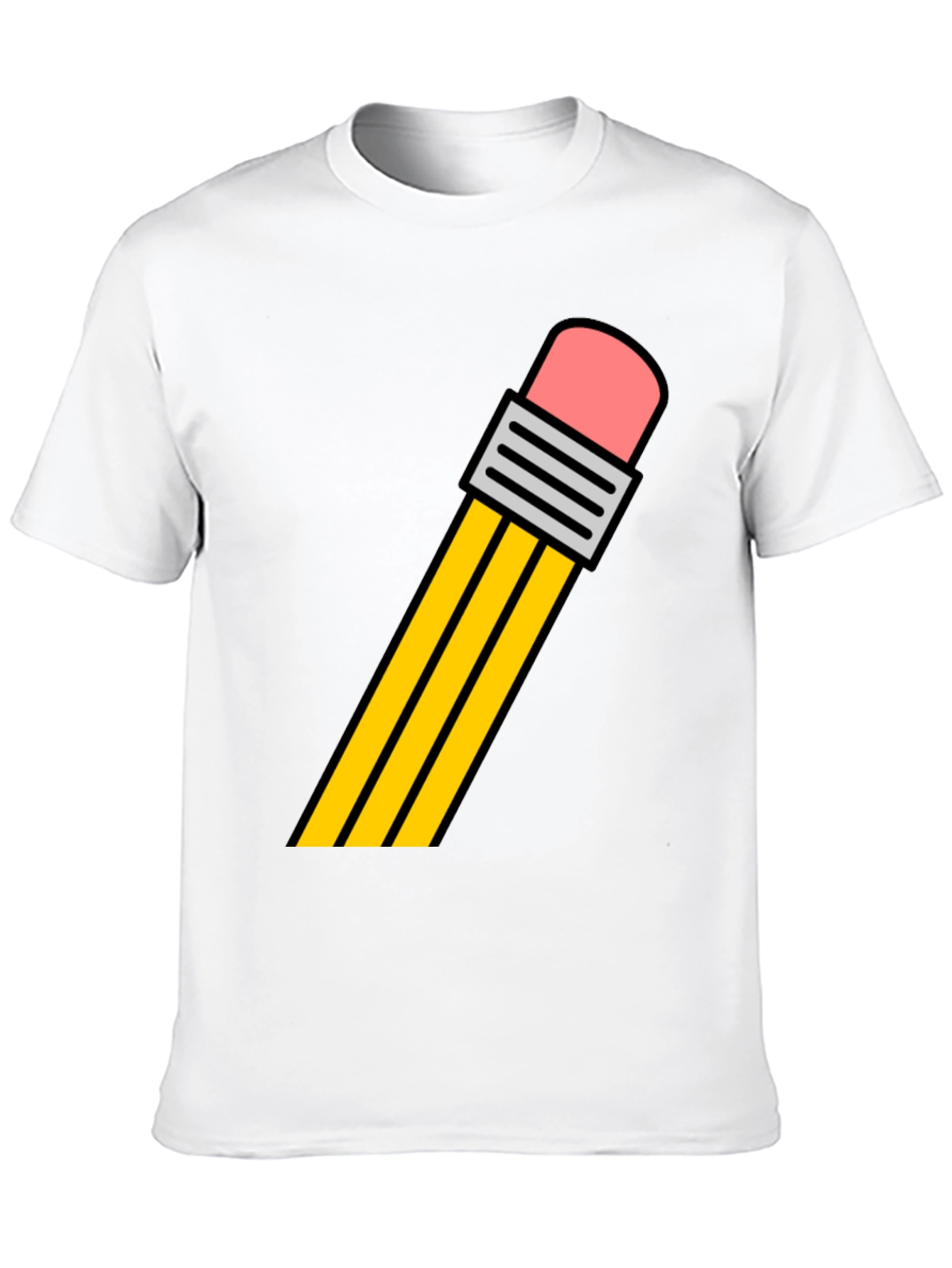 Pencil Graphic Tee - Black Cotton T-Shirt