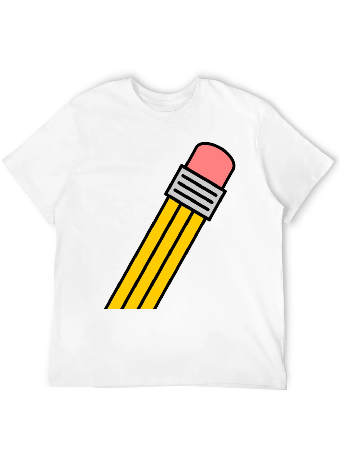 Pencil Graphic Tee - Black Cotton T-Shirt