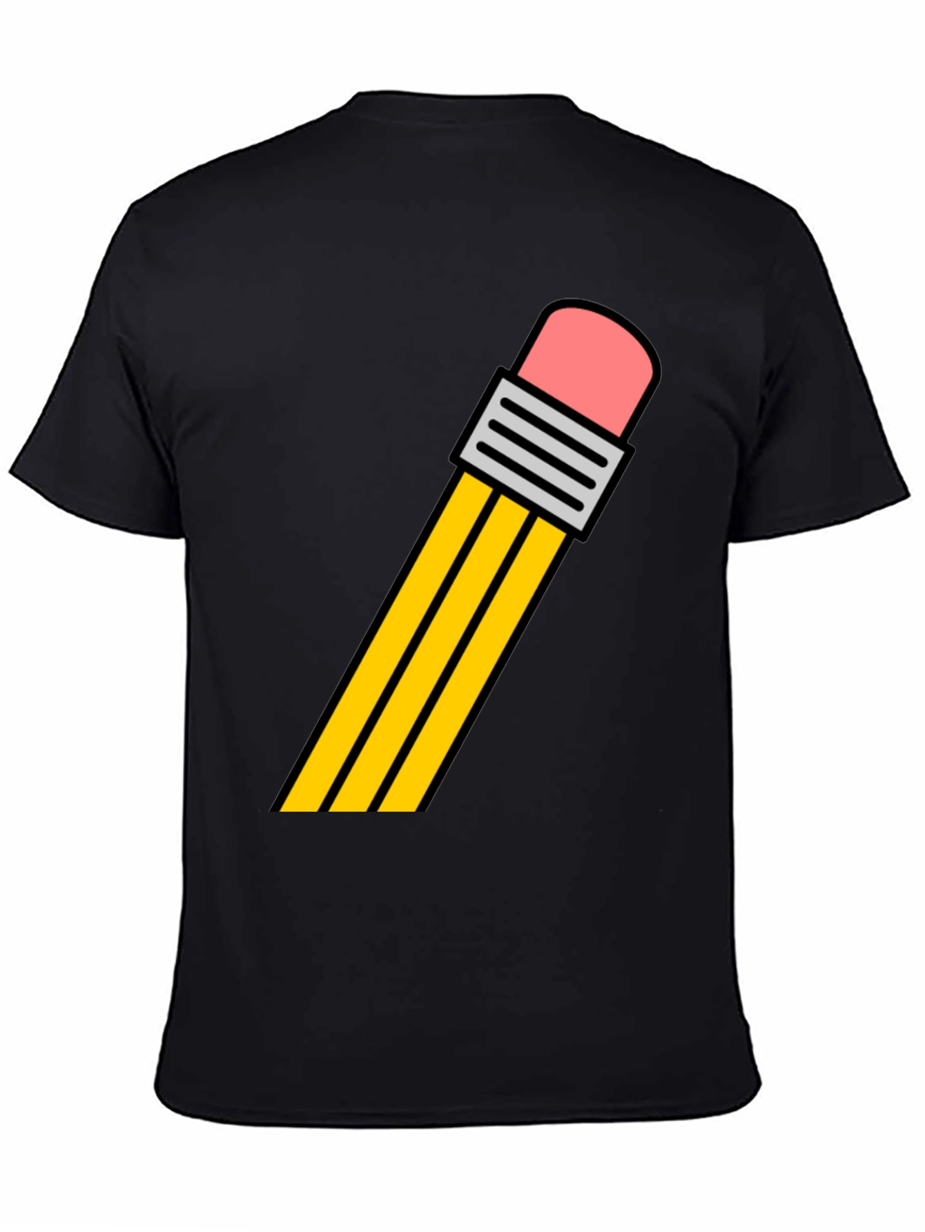 Pencil Graphic Tee - Black Cotton T-Shirt