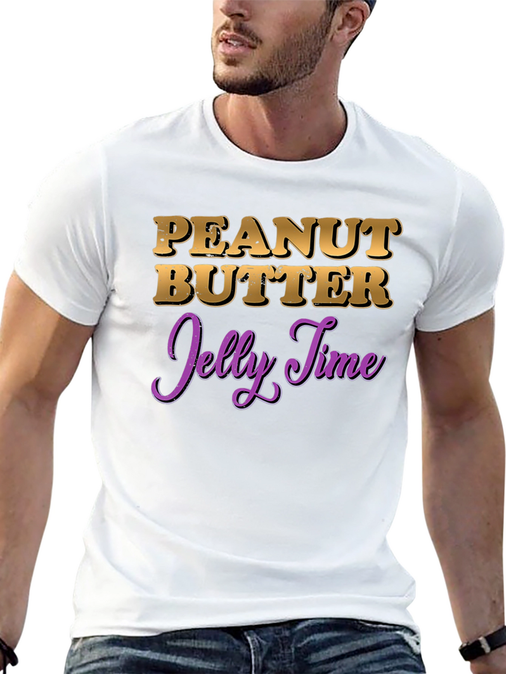 Peanut Butter Jelly Time Black T-Shirt