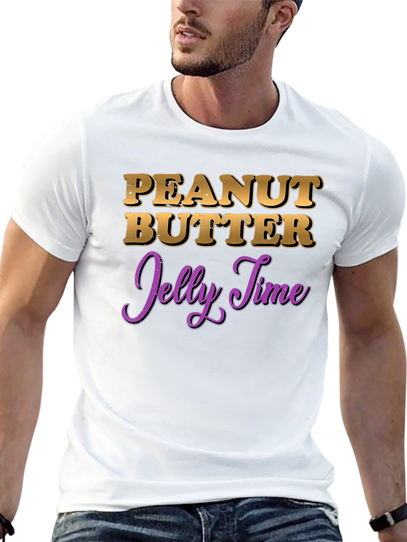 Peanut Butter Jelly Time Black T-Shirt