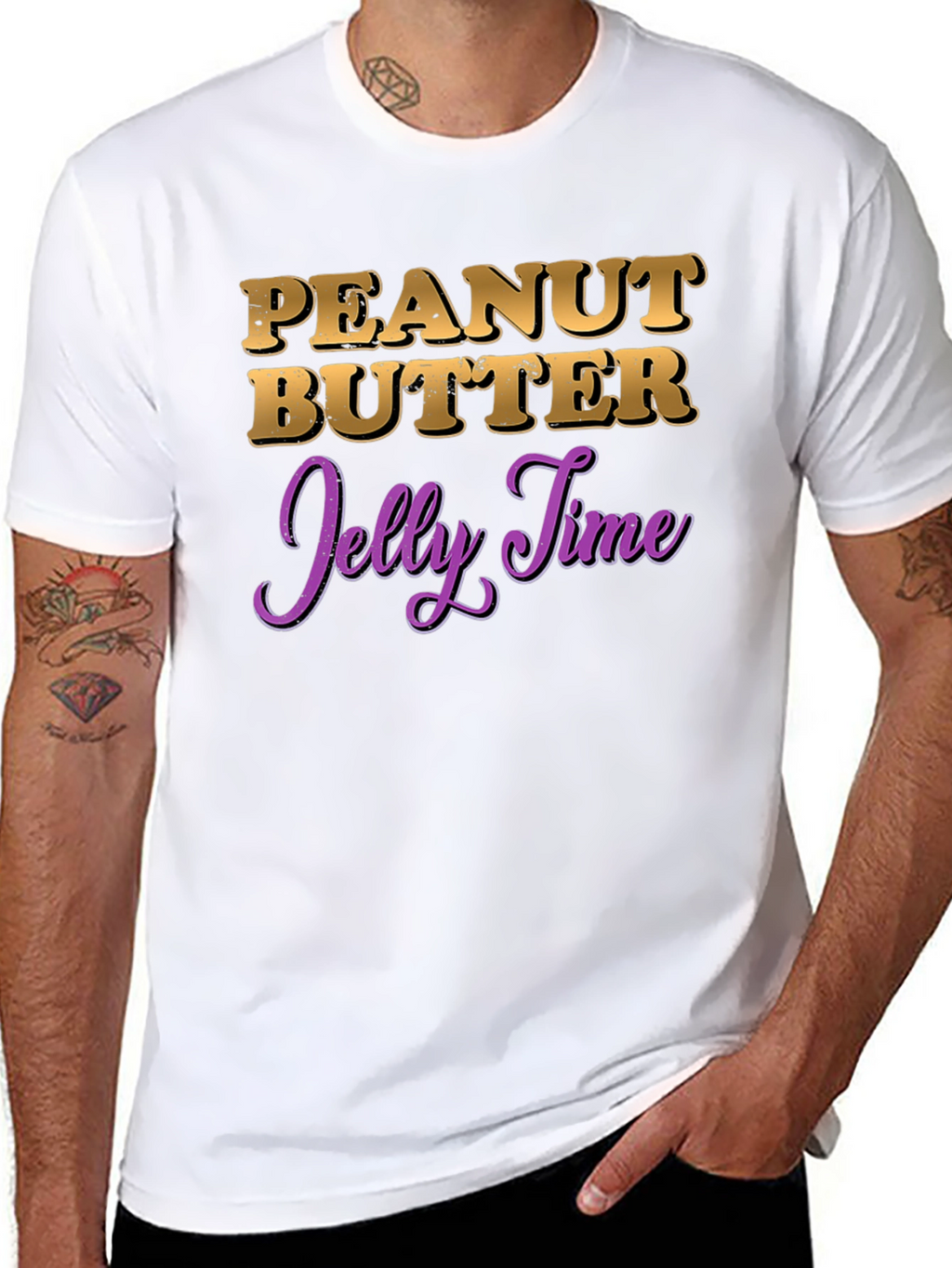 Peanut Butter Jelly Time Black T-Shirt