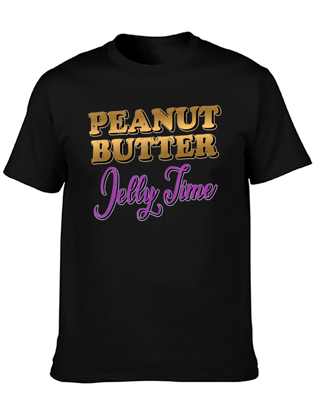 Peanut Butter Jelly Time Black T-Shirt