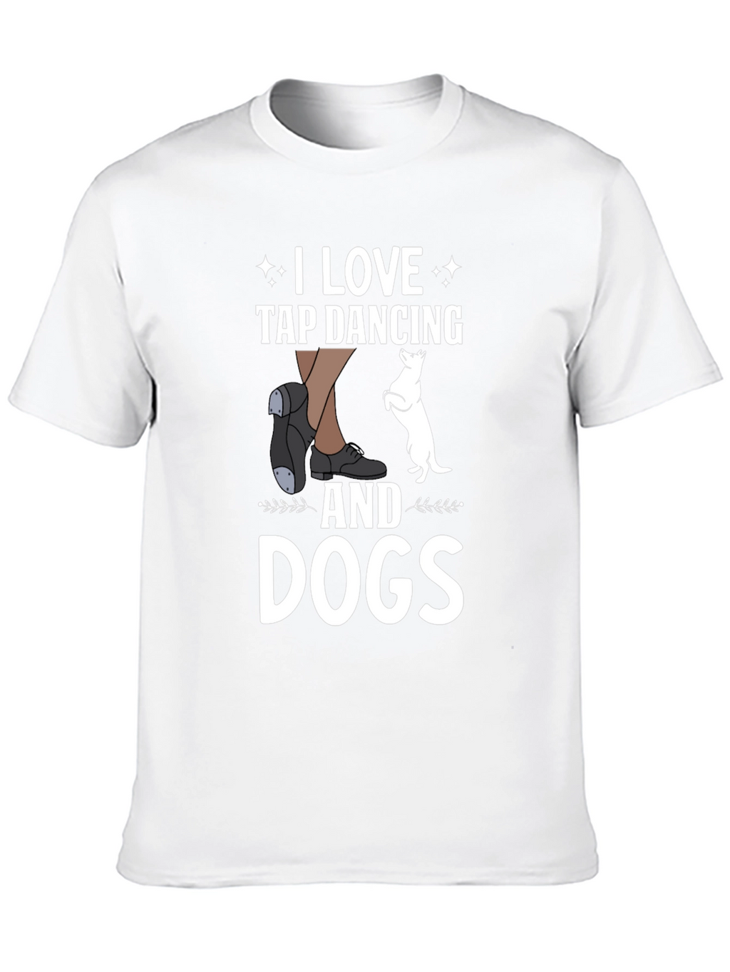 I Love Tap Dancing and Dogs Black T-Shirt