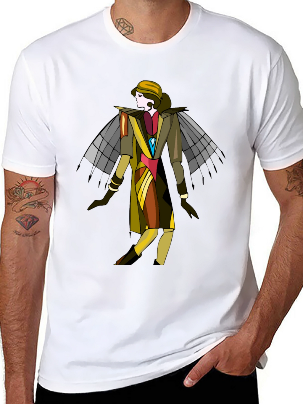 Art Deco Style Graphic T-Shirt