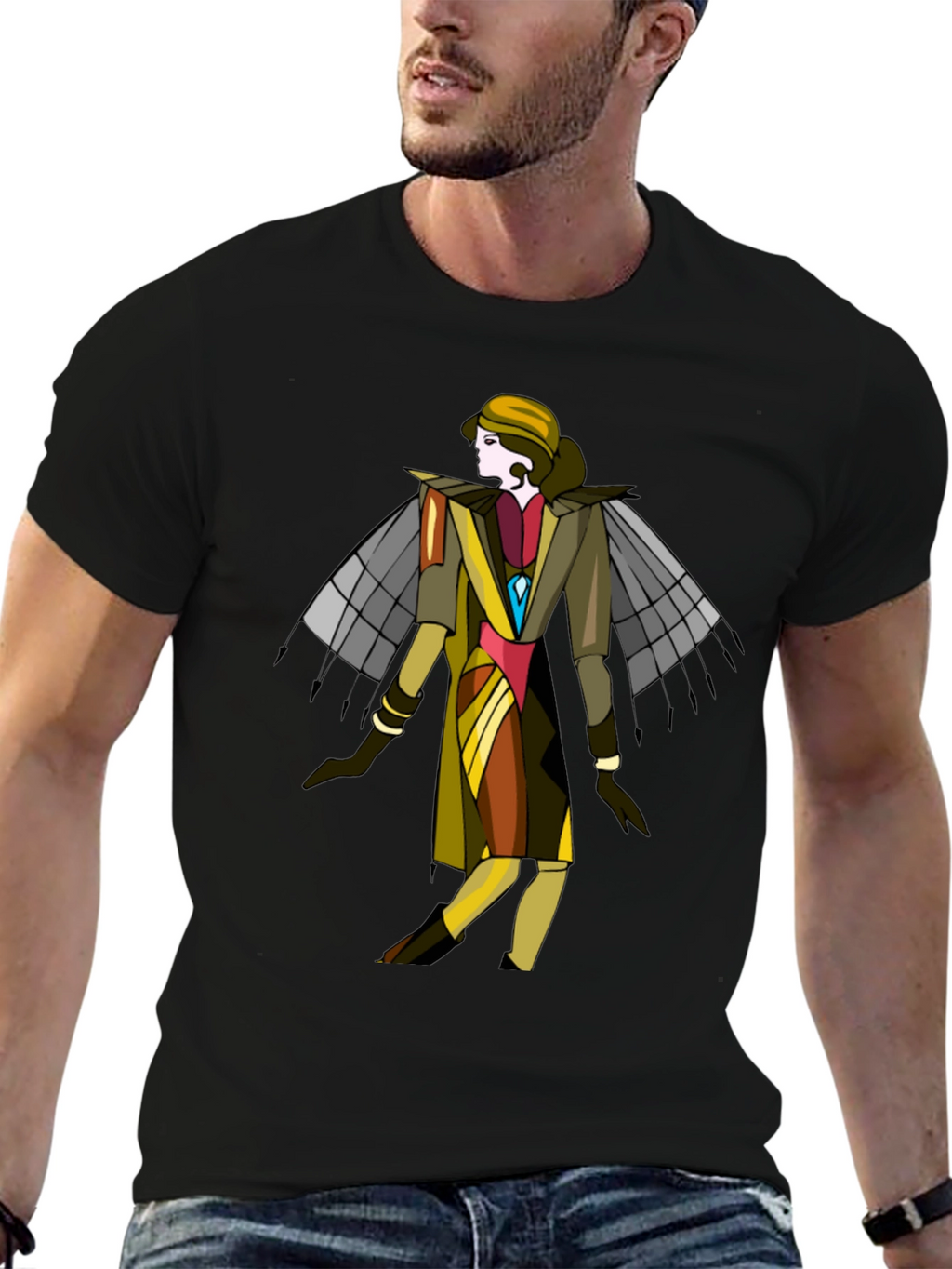 Art Deco Style Graphic T-Shirt
