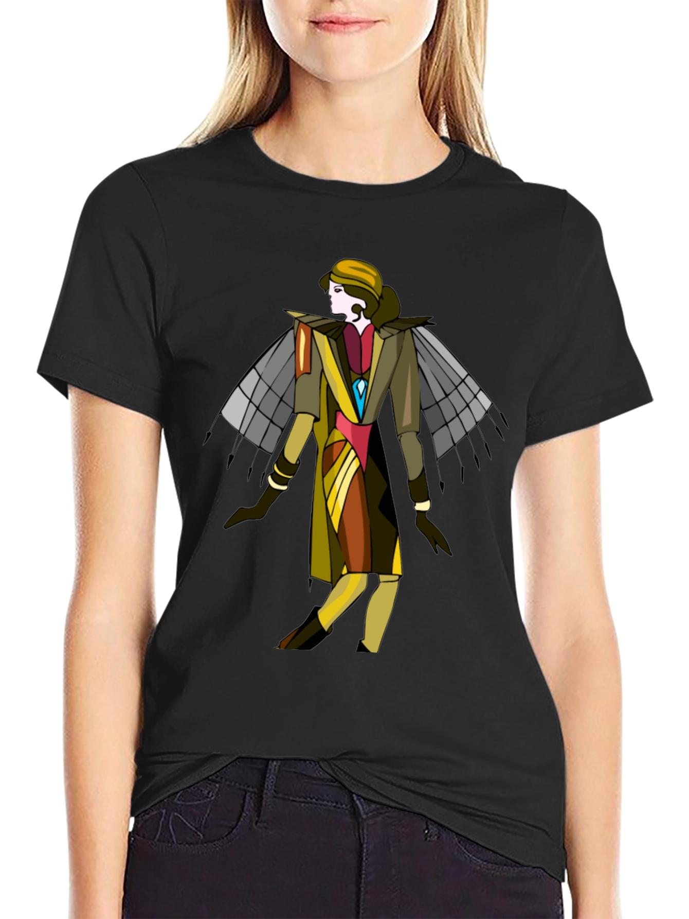 Art Deco Style Graphic T-Shirt