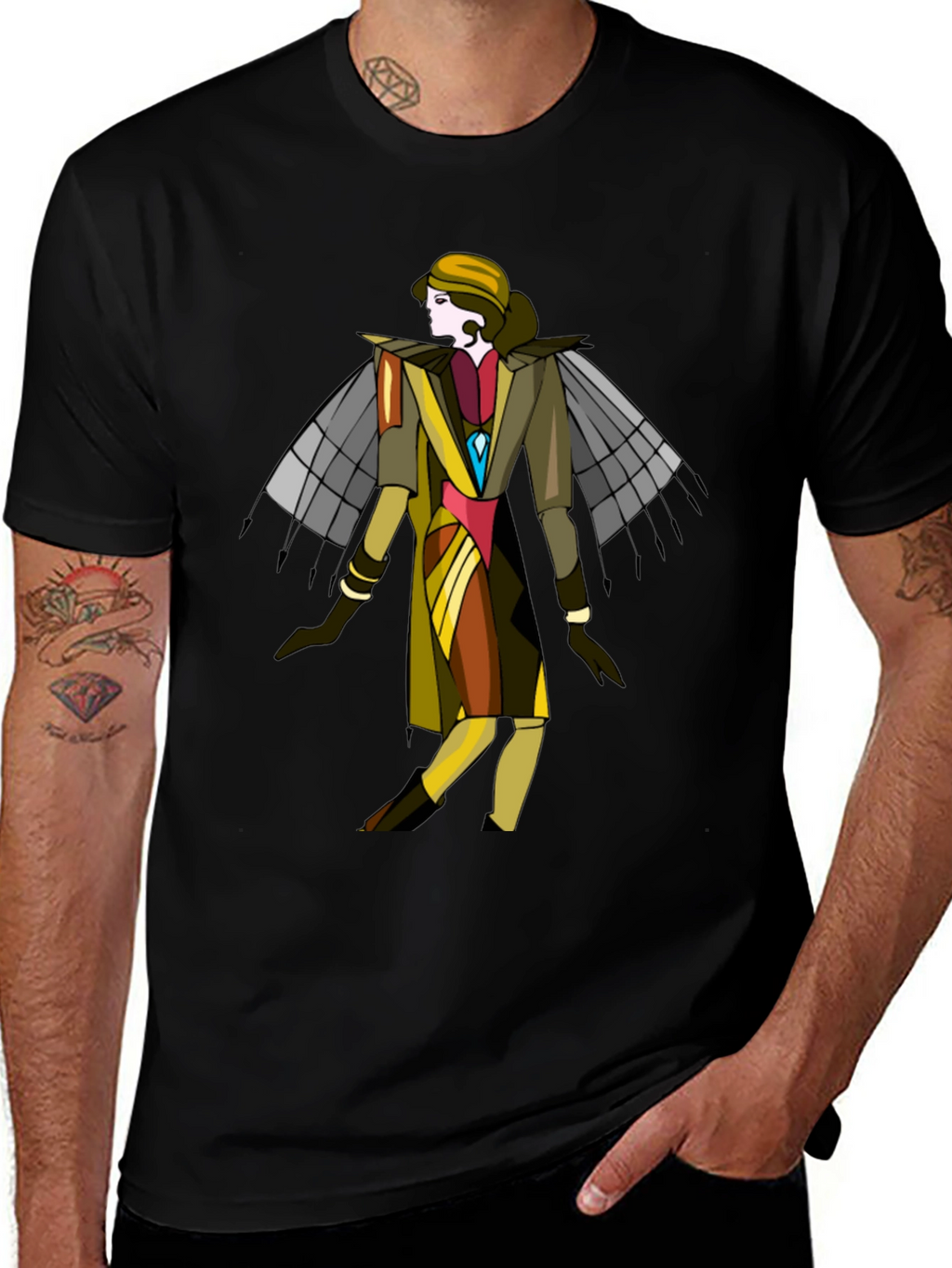 Art Deco Style Graphic T-Shirt