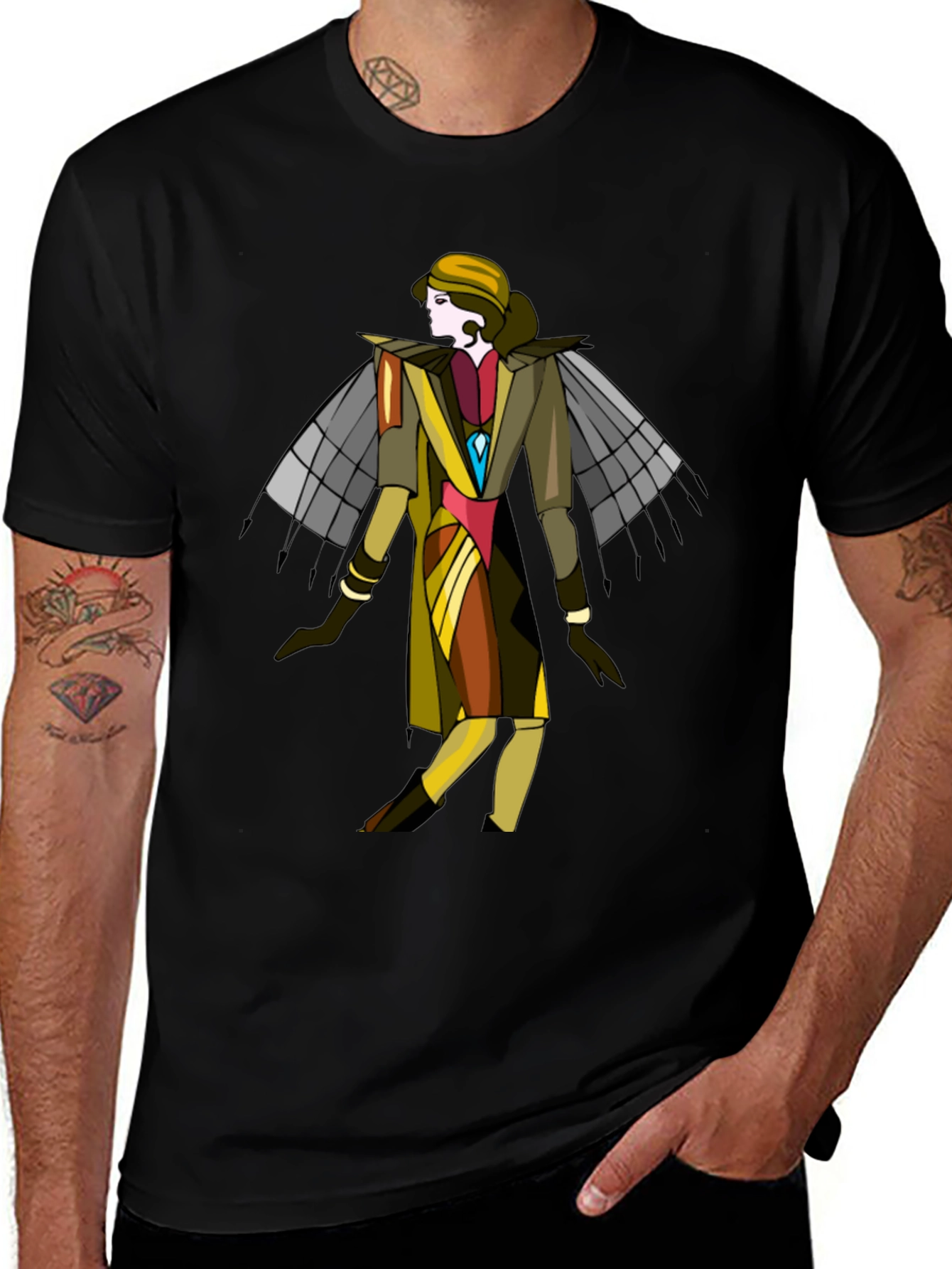 Art Deco Style Graphic T-Shirt