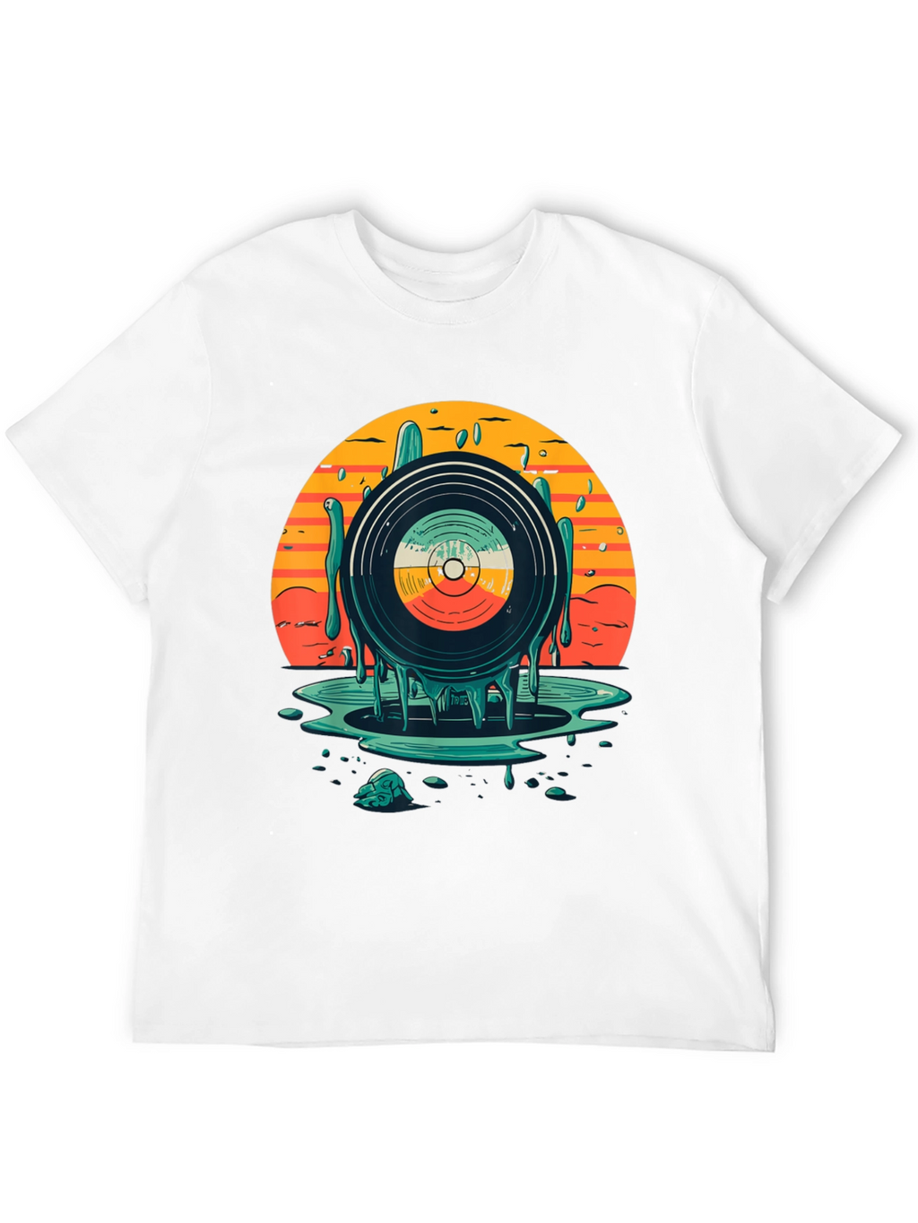 Retro Vinyl Record Graphic T-Shirt