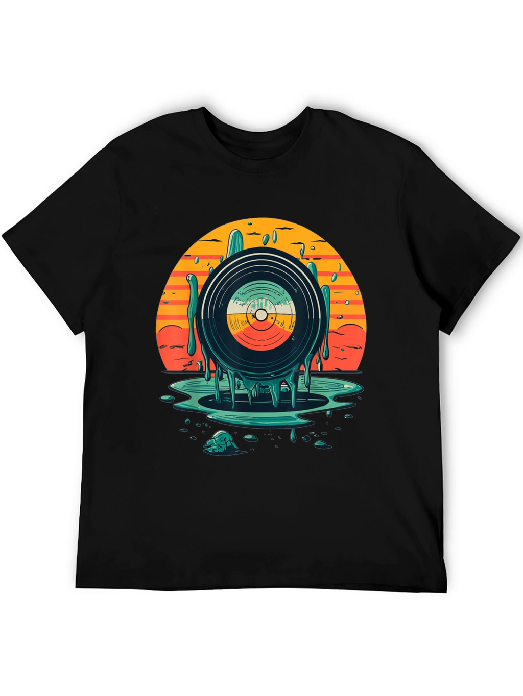 Retro Vinyl Record Graphic T-Shirt