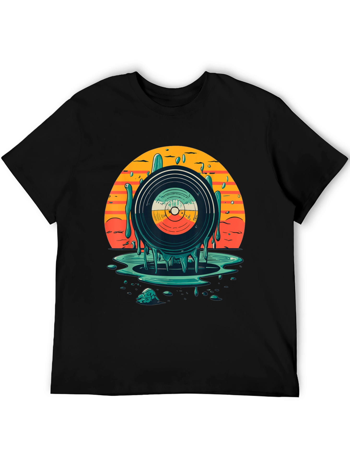 Retro Vinyl Record Graphic T-Shirt