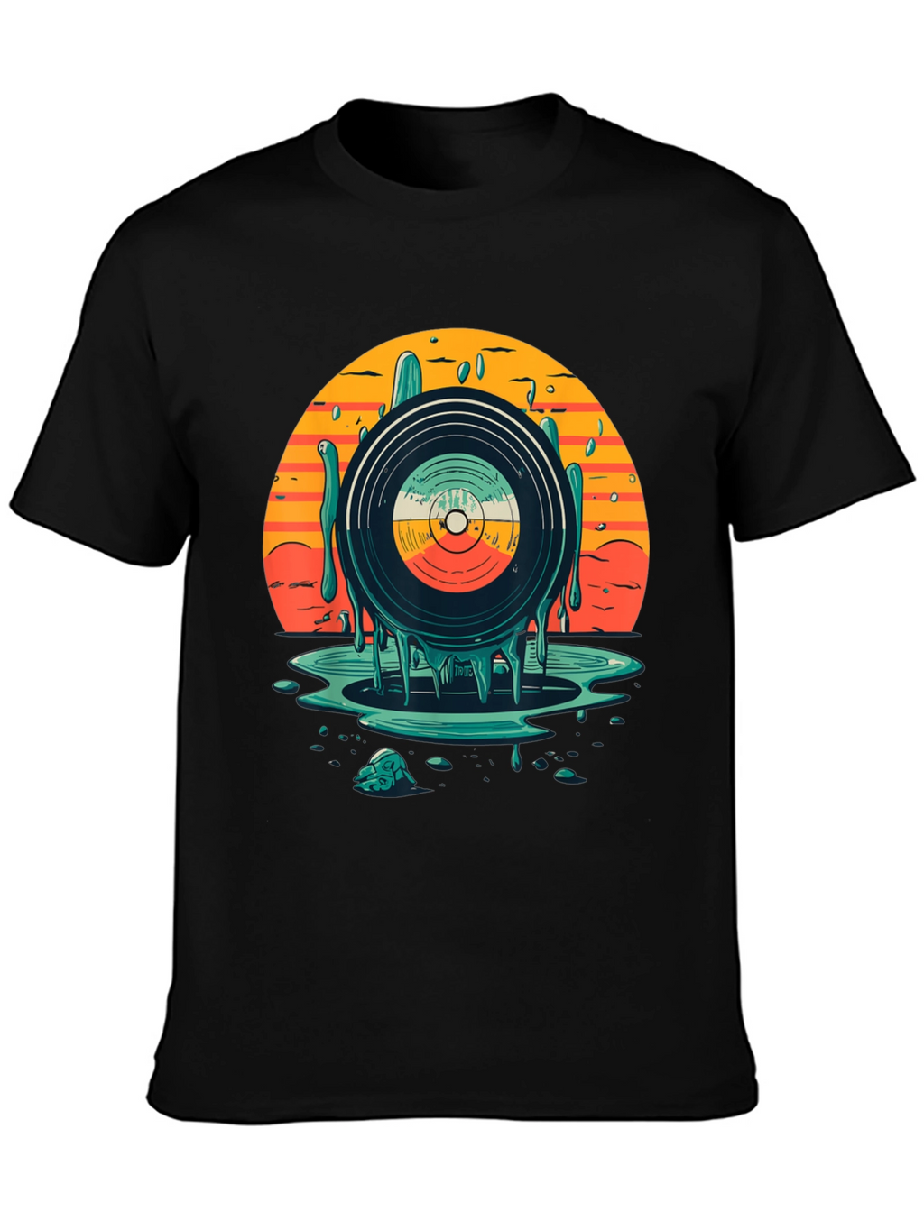 Retro Vinyl Record Graphic T-Shirt