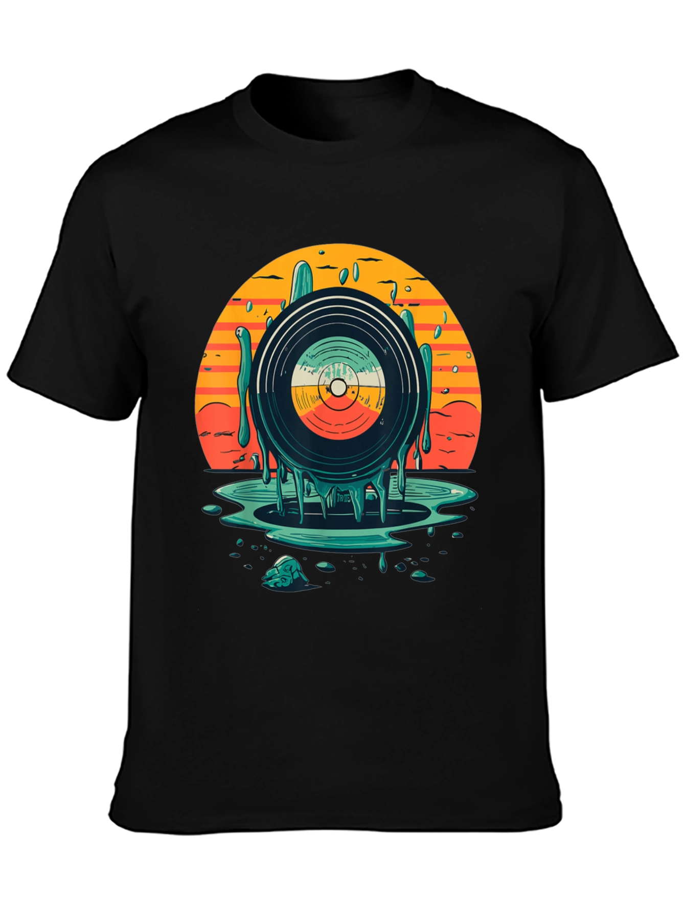 Retro Vinyl Record Graphic T-Shirt