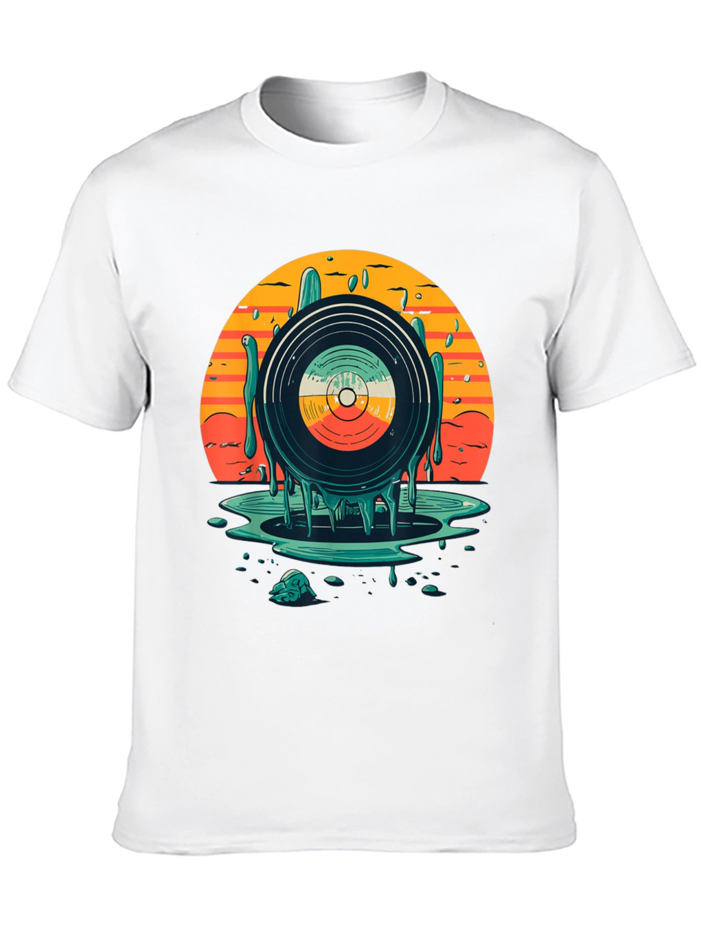 Retro Vinyl Record Graphic T-Shirt