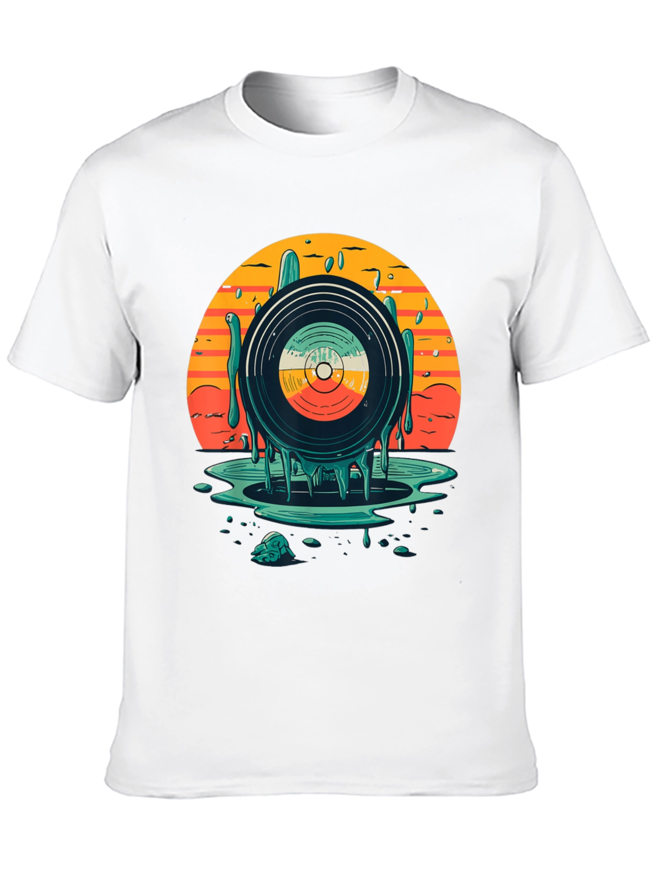 Retro Vinyl Record Graphic T-Shirt