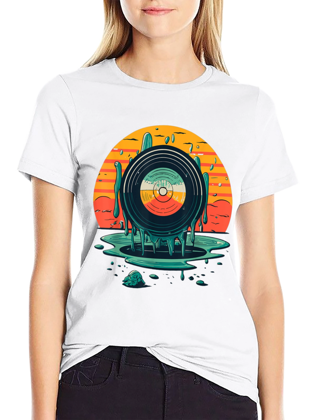 Retro Vinyl Record Graphic T-Shirt