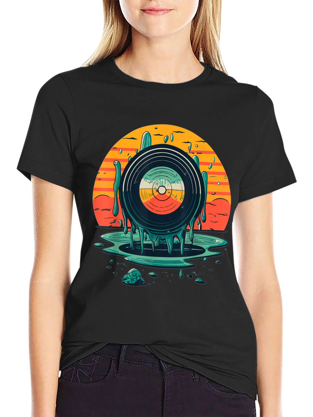 Retro Vinyl Record Graphic T-Shirt