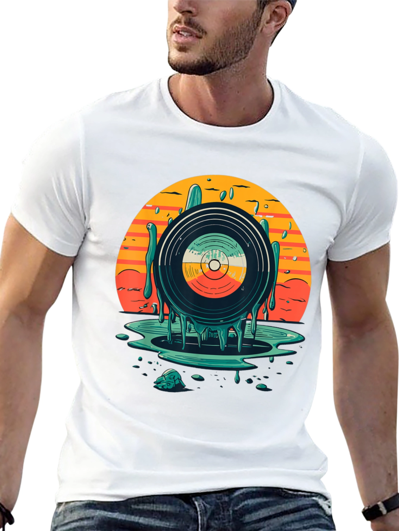 Retro Vinyl Record Graphic T-Shirt