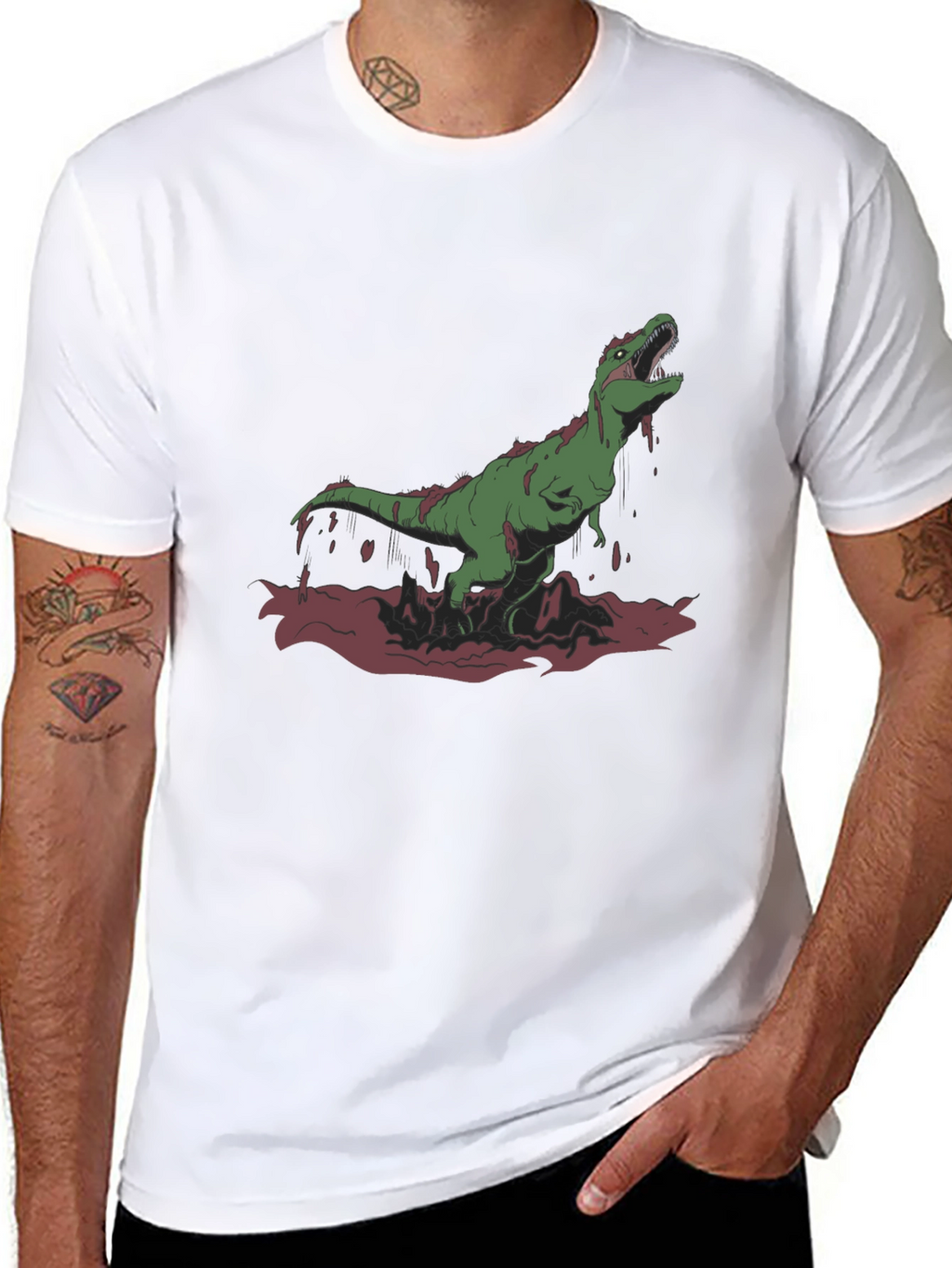 Dinosaur Graphic T-Shirt - Black
