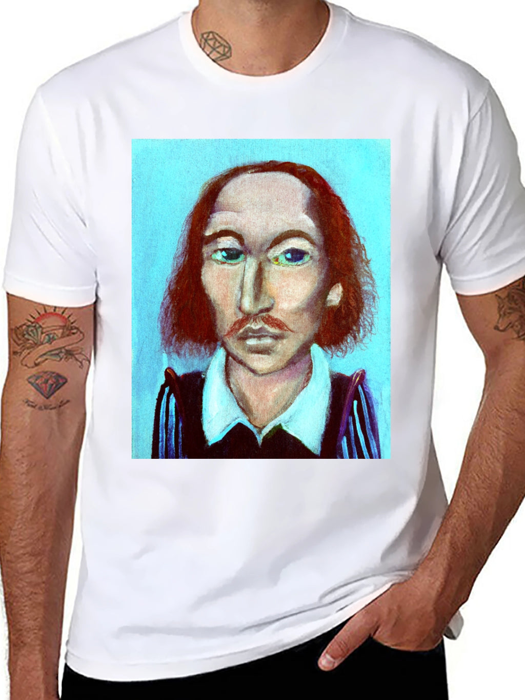 Shakespeare Portrait Graphic Tee - Literary Fashion