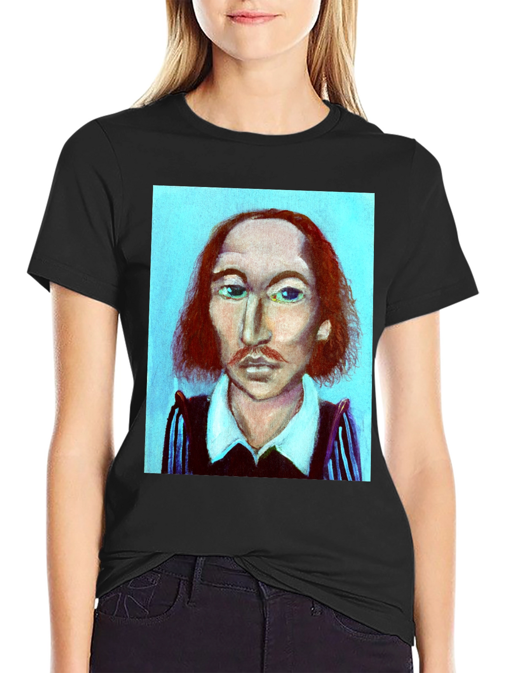 Shakespeare Portrait Graphic Tee - Literary Fashion
