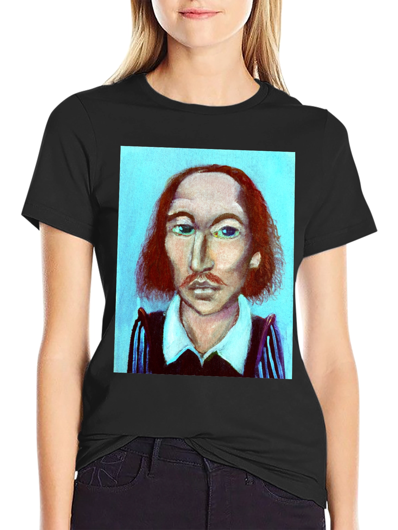 Shakespeare Portrait Graphic Tee - Literary Fashion