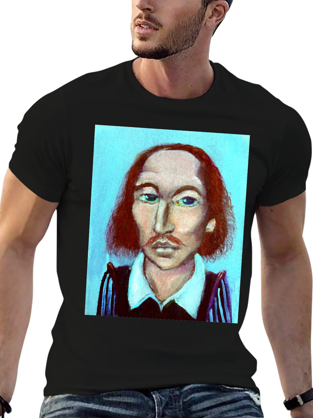 Shakespeare Portrait Graphic Tee - Literary Fashion