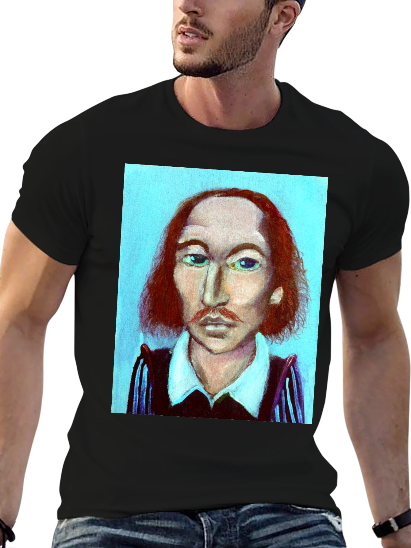Shakespeare Portrait Graphic Tee - Literary Fashion