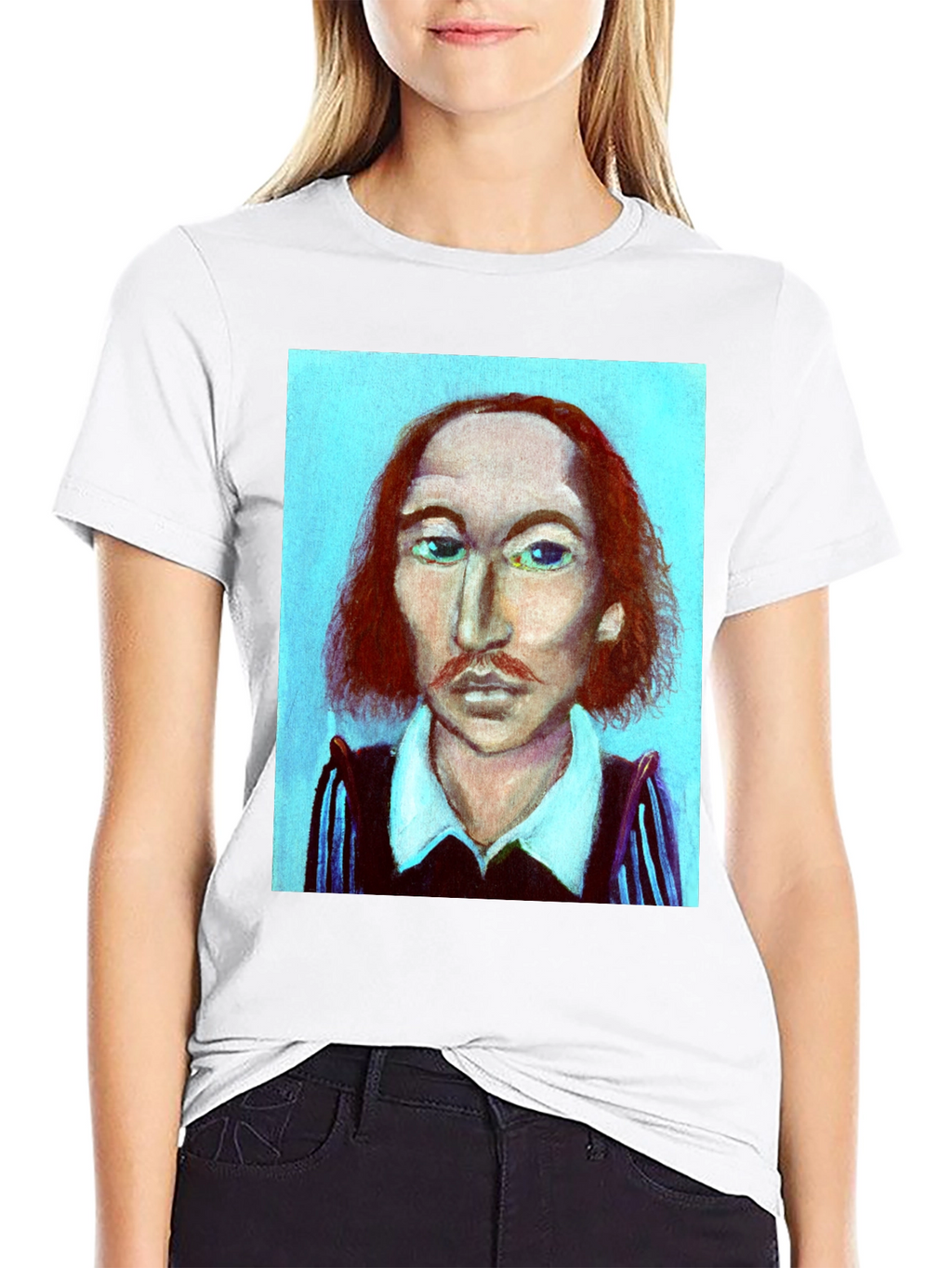Shakespeare Portrait Graphic Tee - Literary Fashion