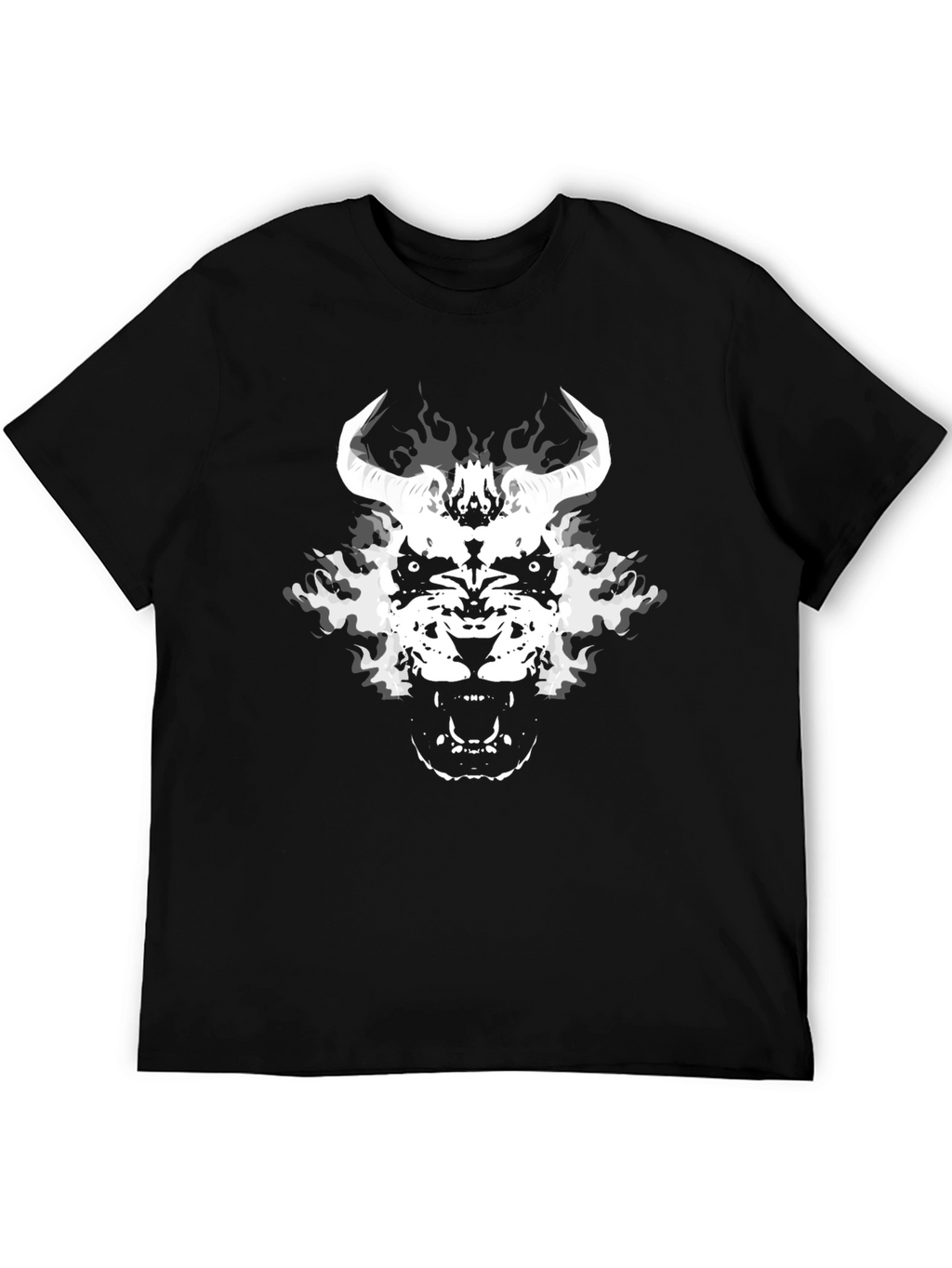 Infernal Beast Graphic Tee - Black Cotton Blend