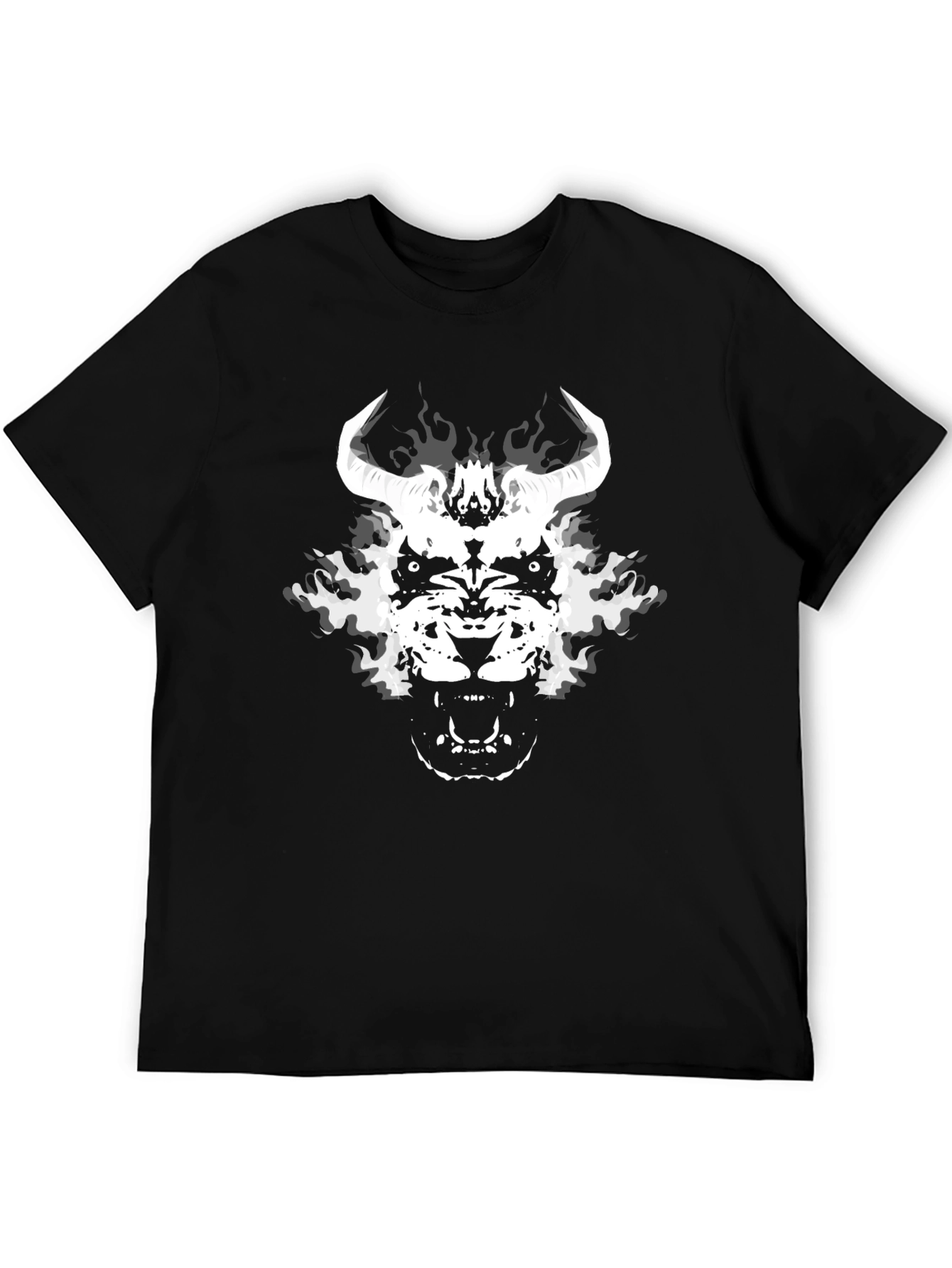 Infernal Beast Graphic Tee - Black Cotton Blend