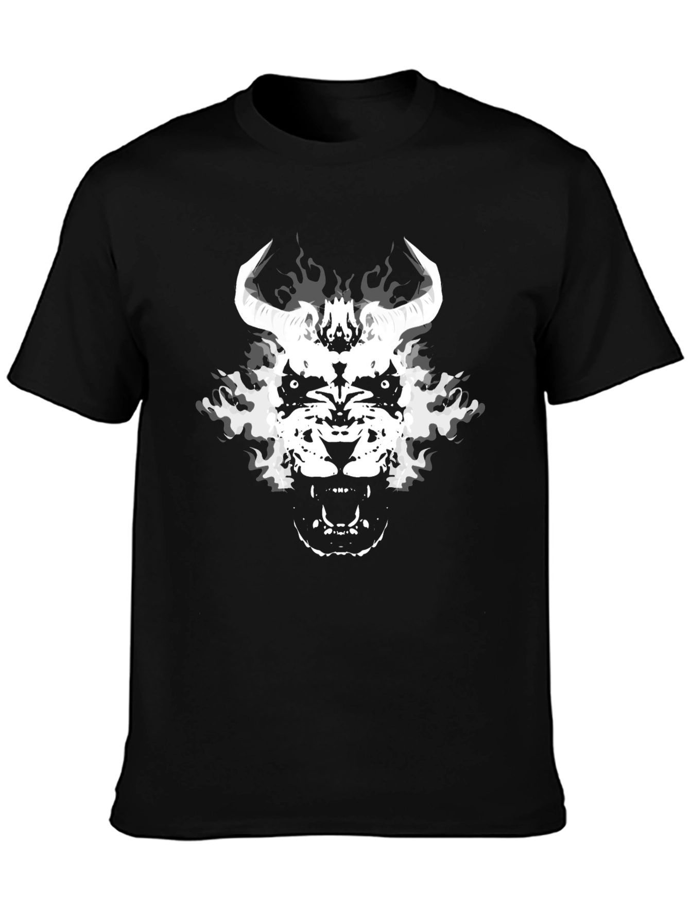 Infernal Beast Graphic Tee - Black Cotton Blend