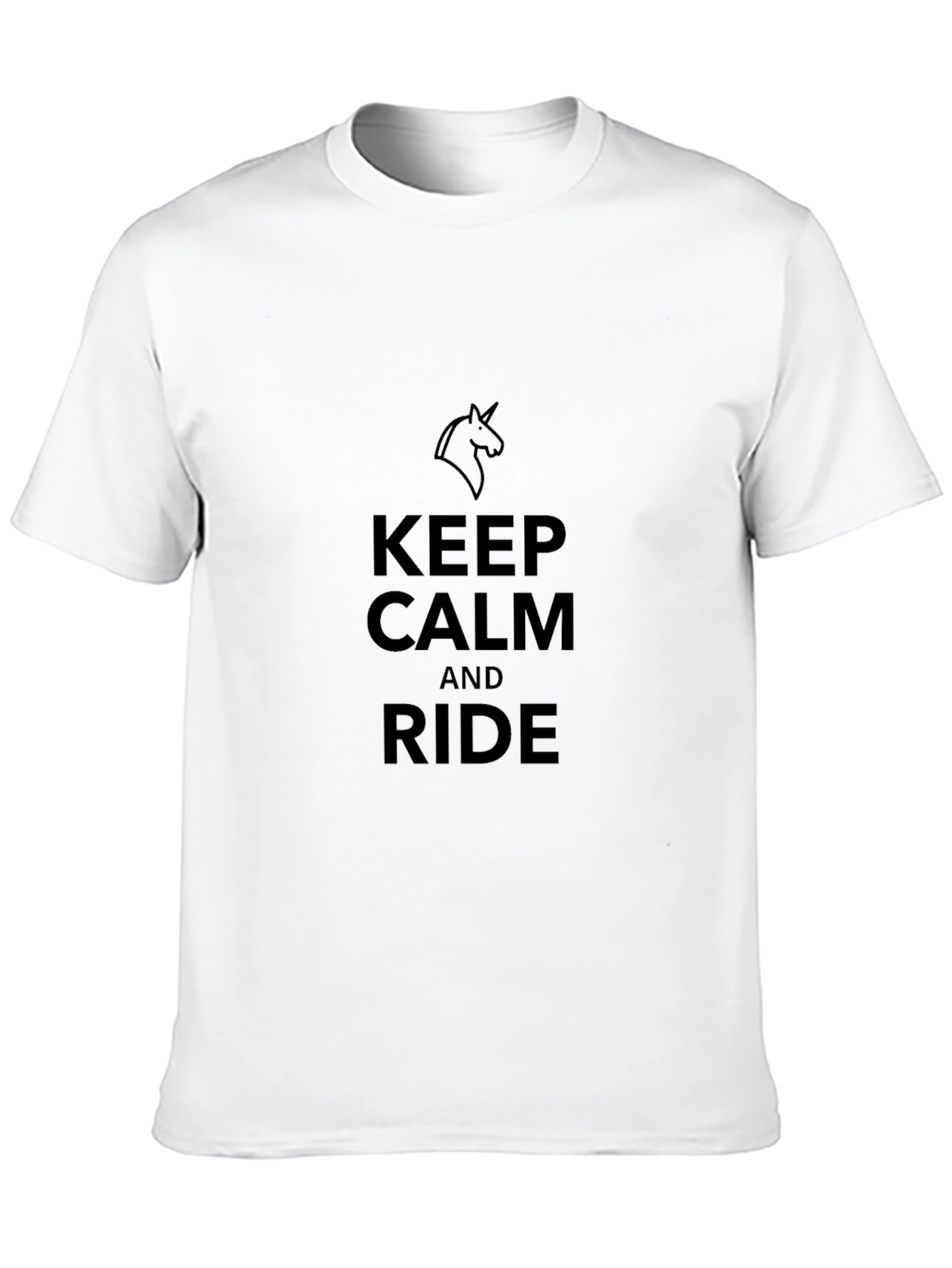 Keep Calm and Ride Black T-Shirt