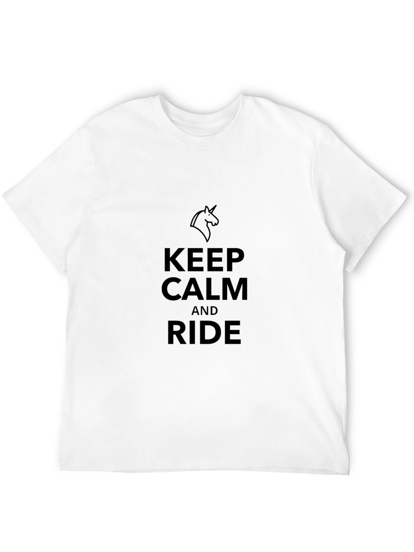 Keep Calm and Ride Black T-Shirt