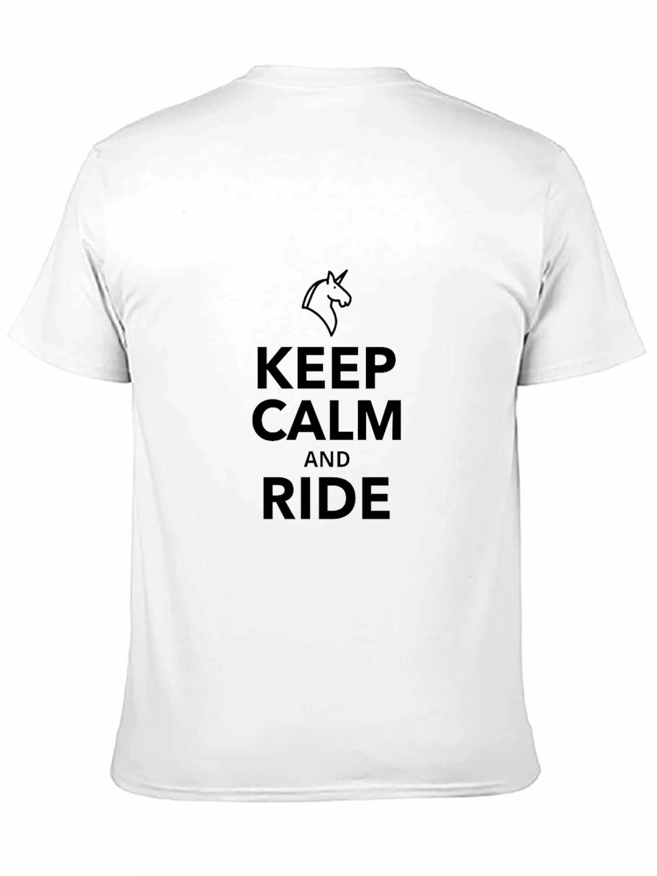 Keep Calm and Ride Black T-Shirt