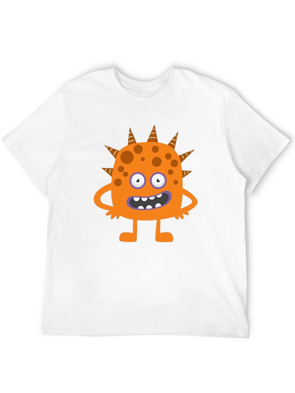 Fun Cartoon Monster Graphic Black T-Shirt