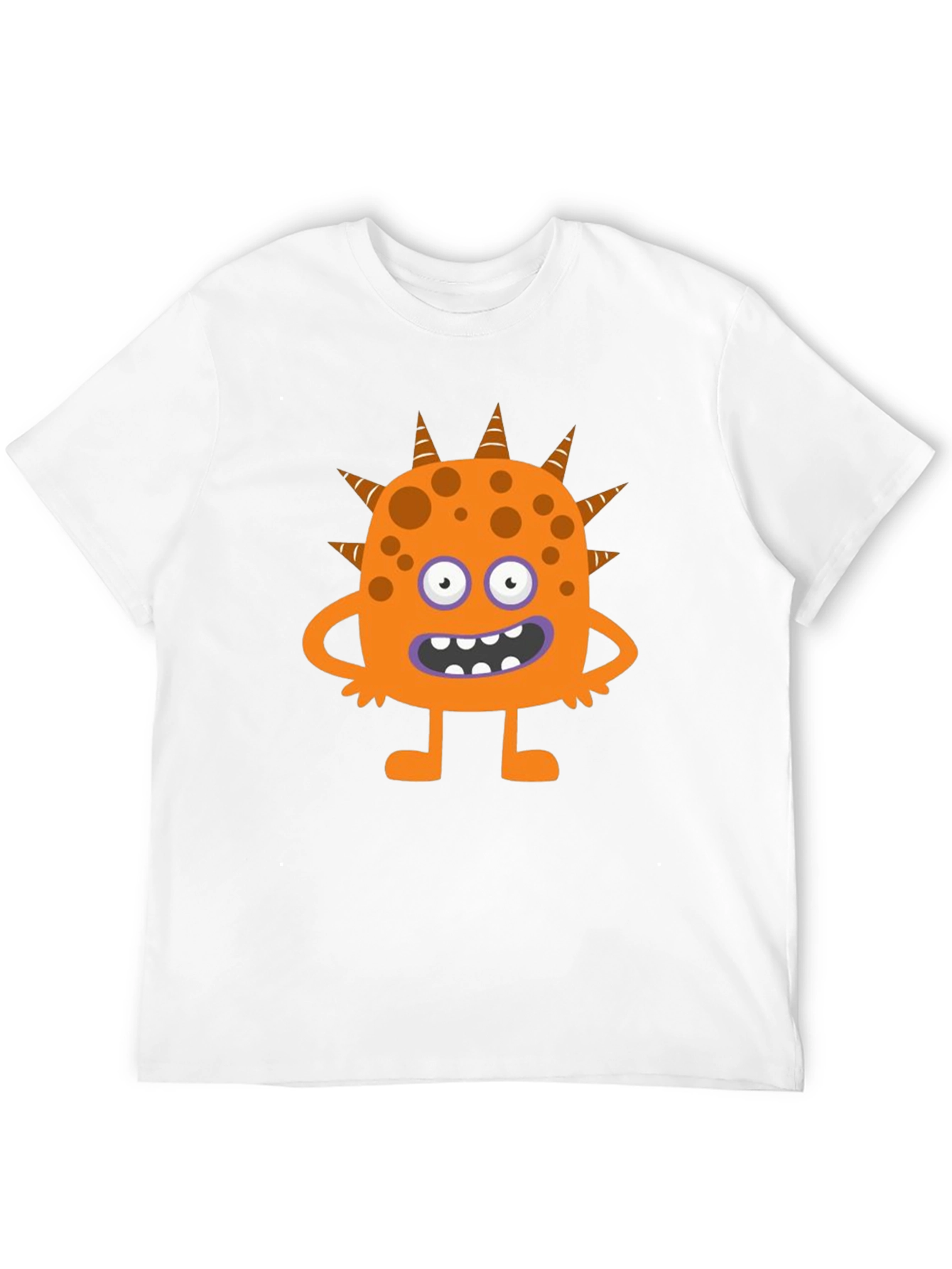 Fun Cartoon Monster Graphic Black T-Shirt