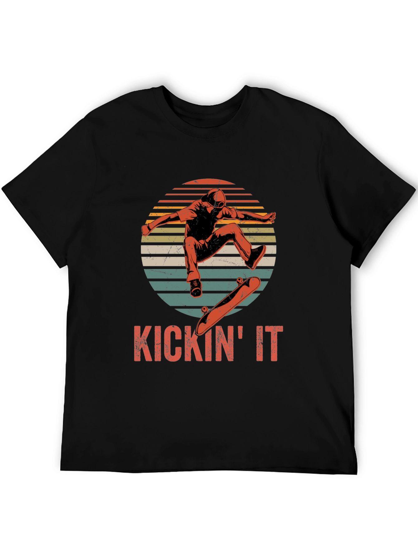 KICKIN IT Skateboarder Graphic T-Shirt
