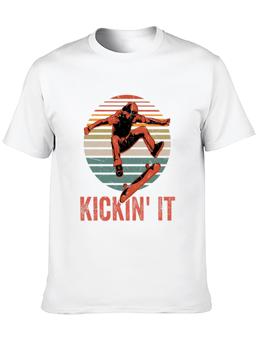 KICKIN IT Skateboarder Graphic T-Shirt