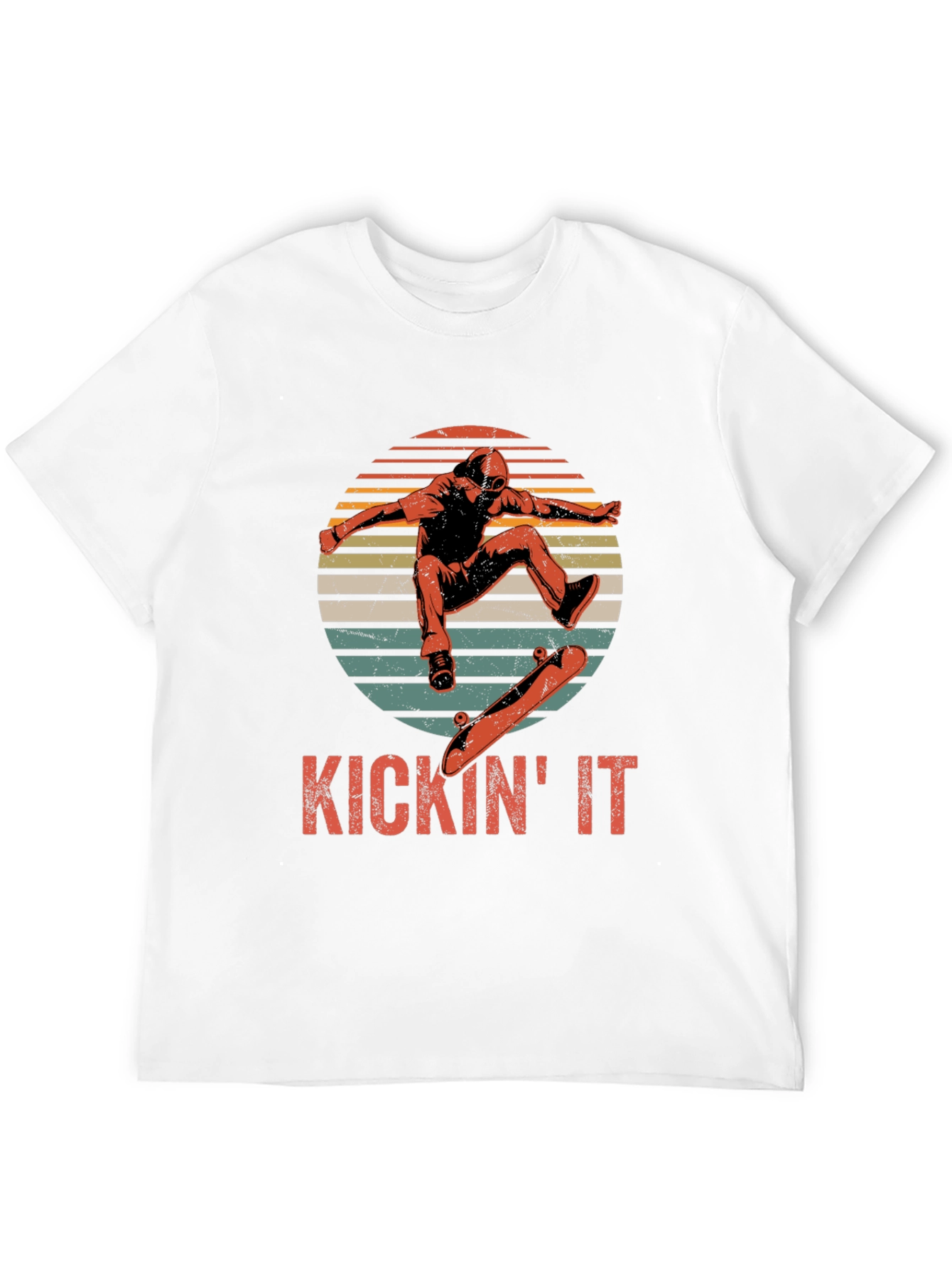 KICKIN IT Skateboarder Graphic T-Shirt