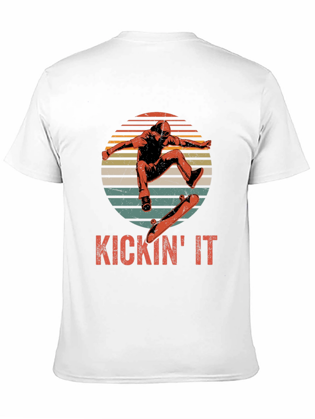 KICKIN IT Skateboarder Graphic T-Shirt
