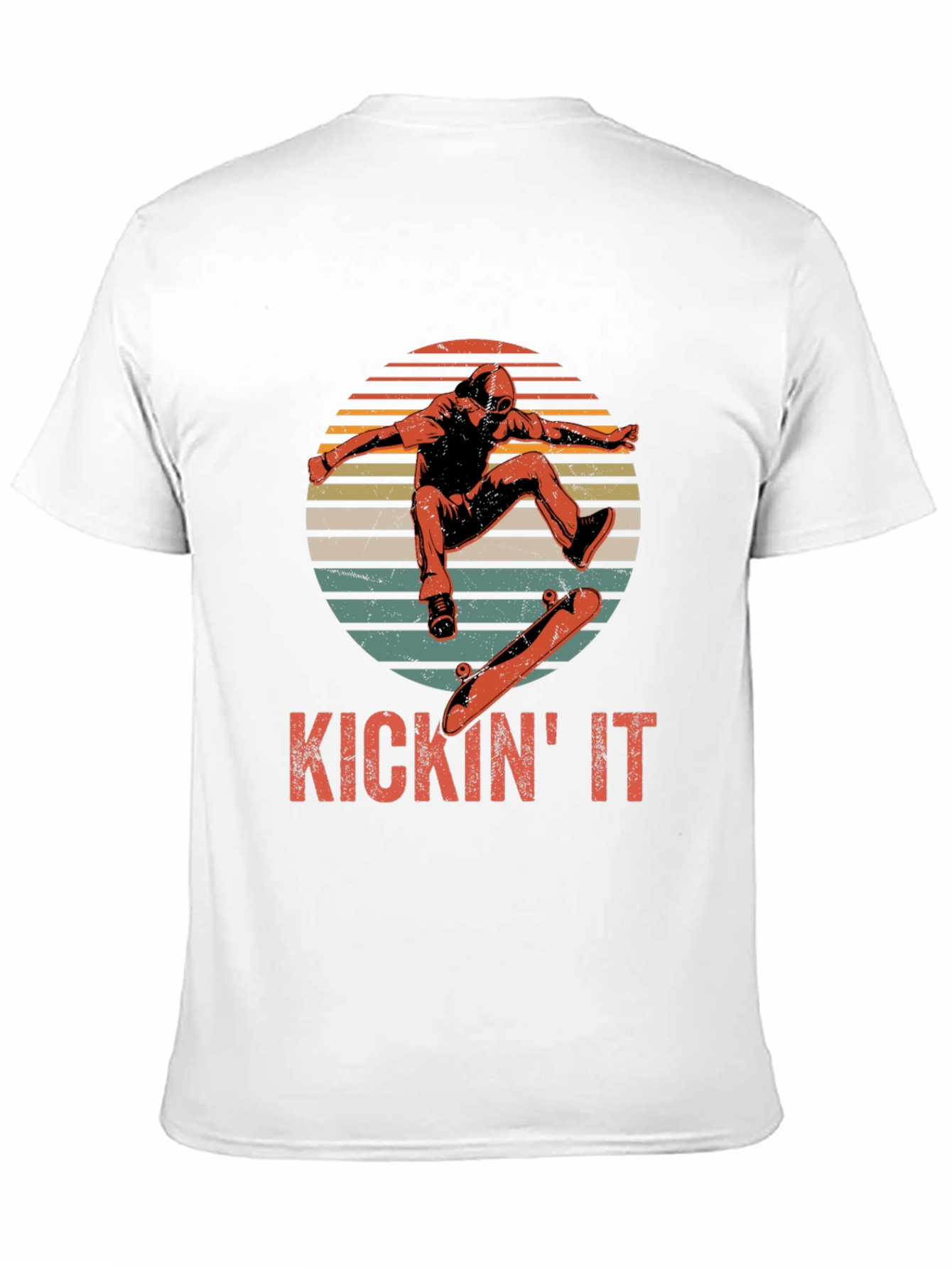 KICKIN IT Skateboarder Graphic T-Shirt