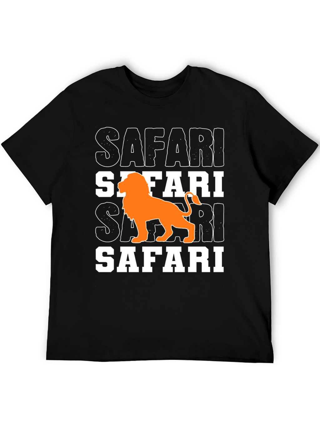 Safari Lion Graphic T-Shirt - Mens Black Tee