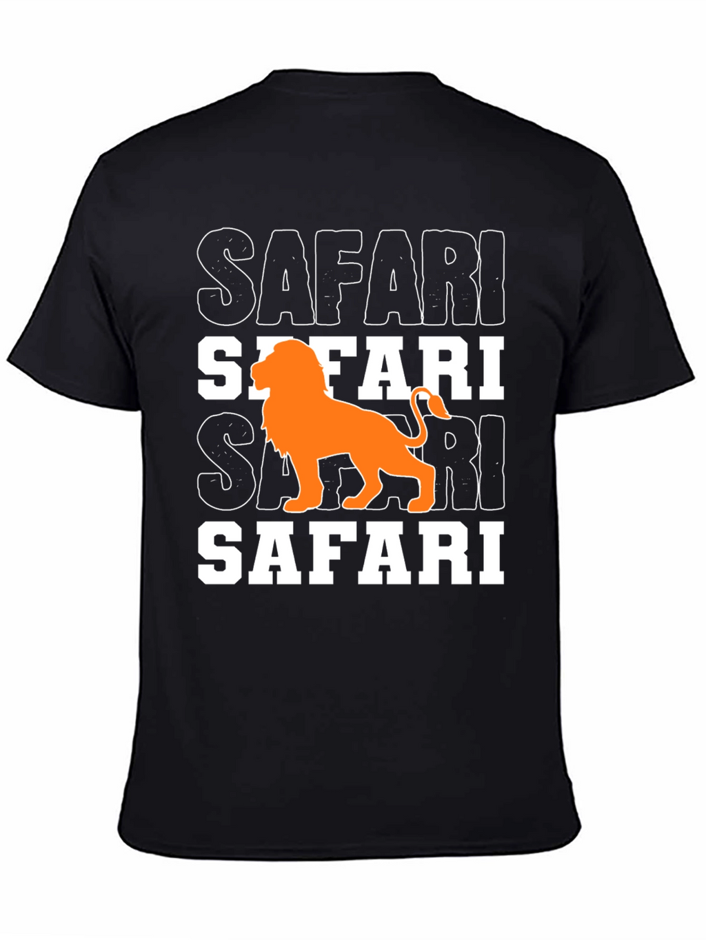 Safari Lion Graphic T-Shirt - Mens Black Tee