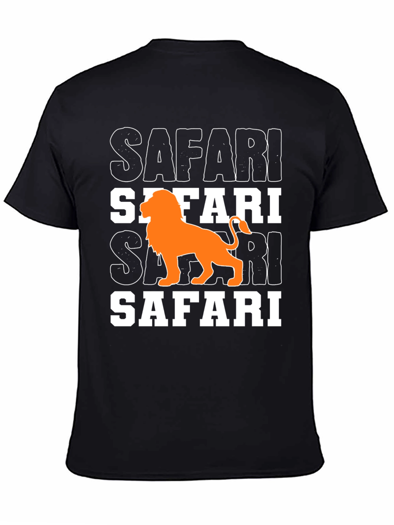 Safari Lion Graphic T-Shirt - Mens Black Tee