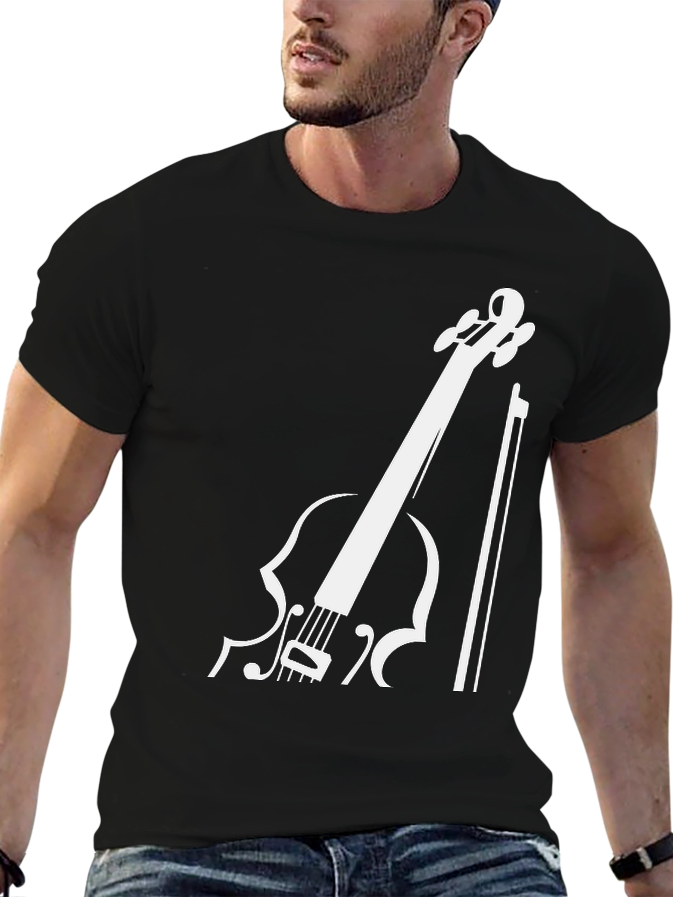 Violin Graphic Tee - Stylish Music Lovers T-Shirt