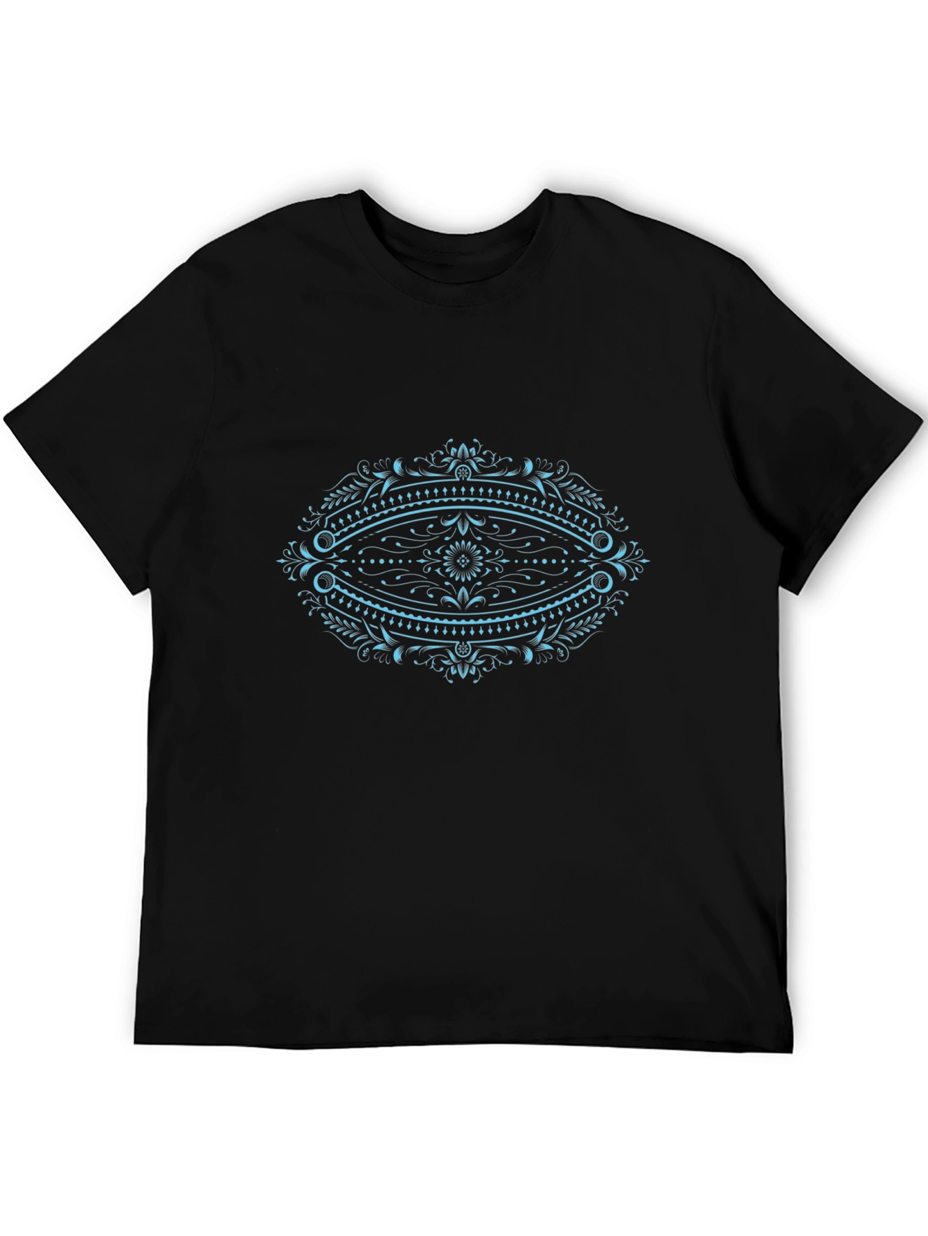 Ornate Oval Graphic Black T-Shirt